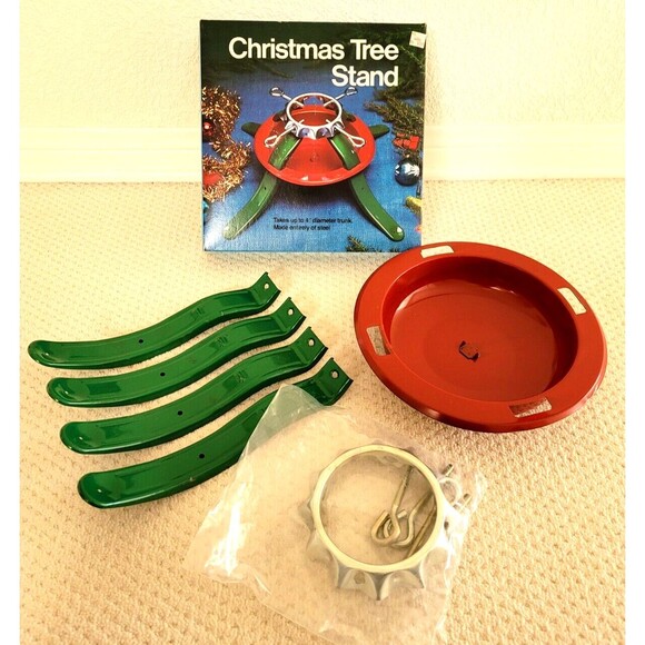 Vintage NEW NOS National Metal Industries Christmas Tree Stand, 22" Leg Span USA - Picture 2 of 3